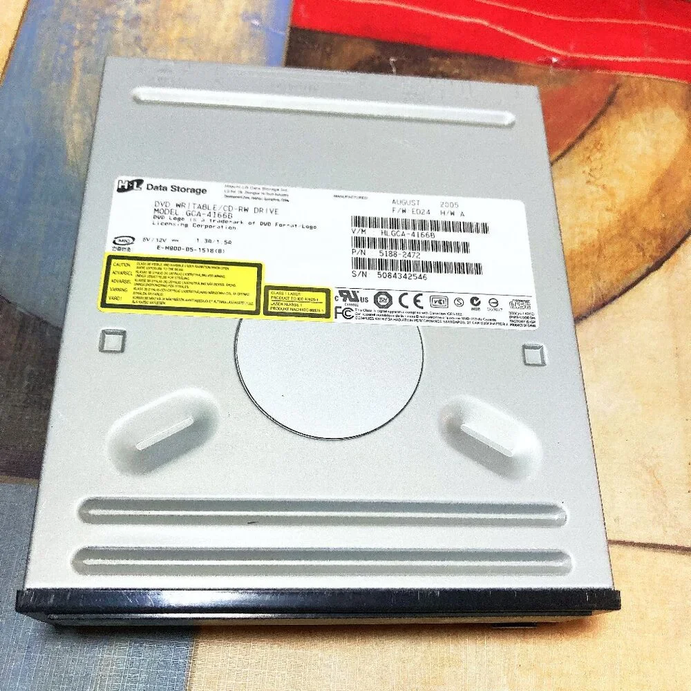 HP DVD740 DVD WRITABLE/CD-RW BURNER GCA-4166B F/W ED24 P/N 5188-2472 LIGHTSCRIBE